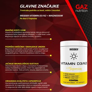 Weider D3/K2 + Magnesium - Slika 3
