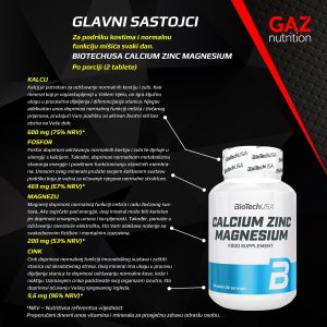 BioTechUSA Calcium Zinc Magnesium - Slika 5