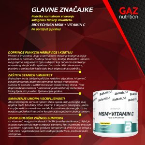 BioTechUSA MSM + Vitamin C - Slika 3