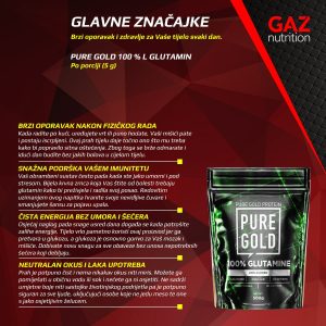 Pure Gold 100% L-Glutamine - Slika 3
