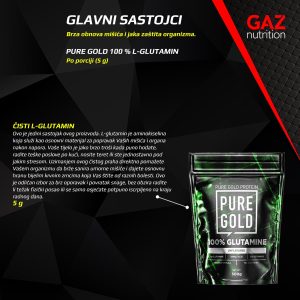 Pure Gold 100% L-Glutamine - Slika 5