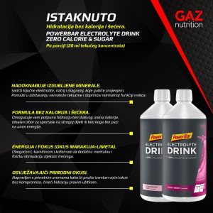 PowerBar Electrolyte Drink Zero Calorie & Sugar - Slika 4