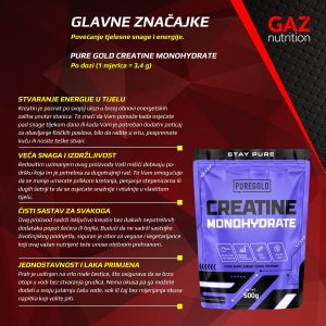 Pure Gold Creatine Monohydrate - Slika 3