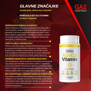 Pure Gold K2 + D3 Vitamin - Slika 3