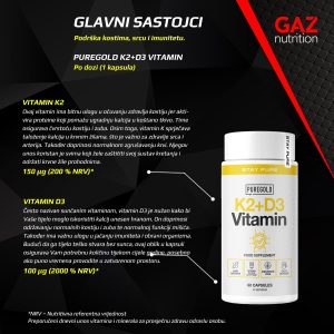 Pure Gold K2 + D3 Vitamin - Slika 5