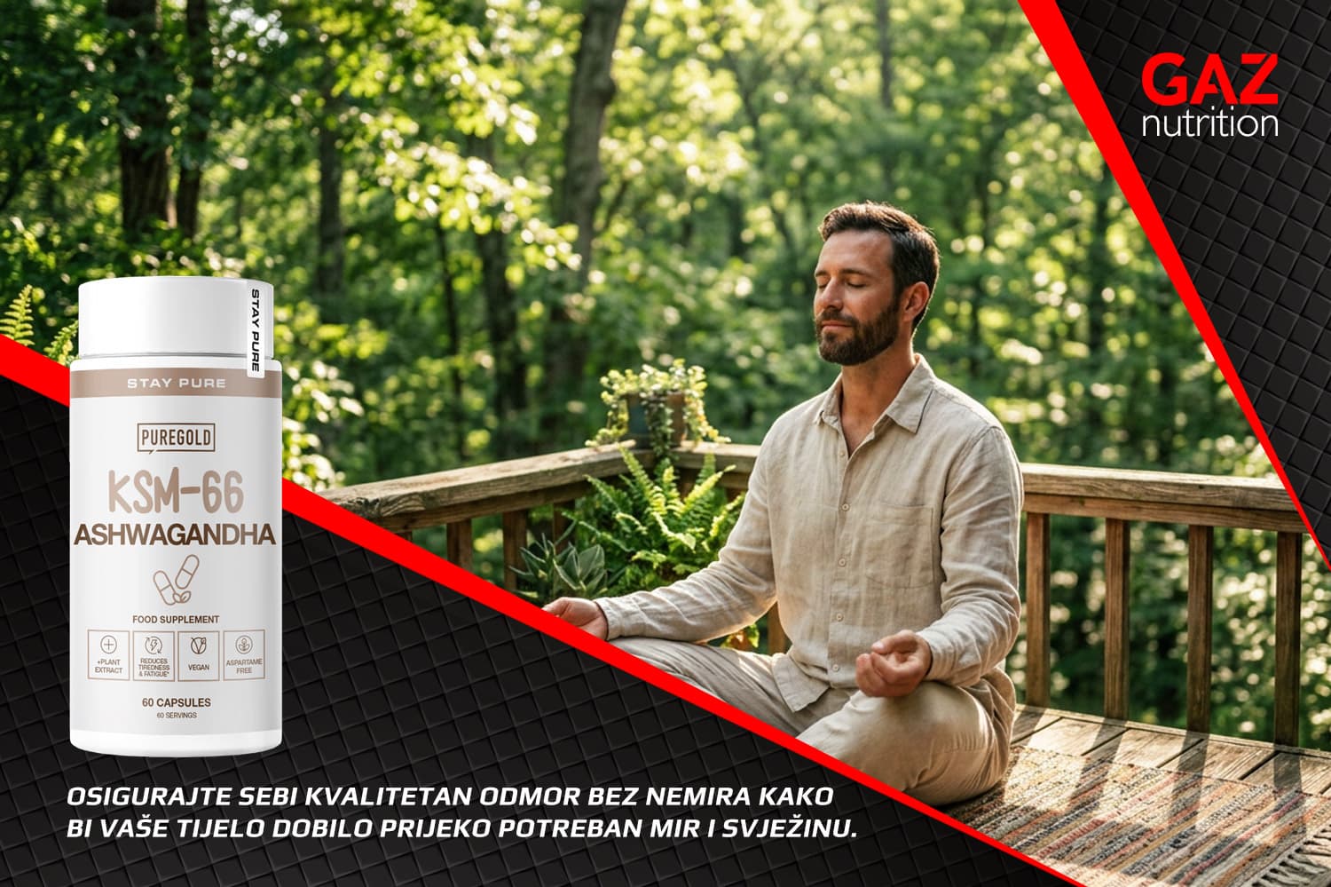 Aktivni ljudi i Pure Gold KSM-66 Ashwagandha