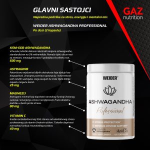 Weider Ashwagandha Professional kapsule - Slika 5