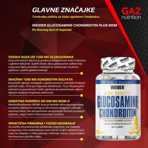 Weider Glucosamine Chondroitin Plus MSM 120 caps - Slika 3