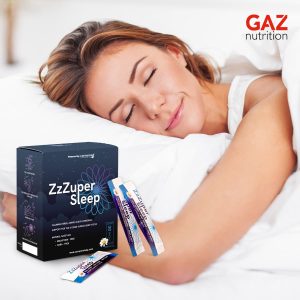 Žena uživa u mirnom snu uz ZzZuper Sleep – prirodni dodatak prehrani za bolji san i opuštanje.