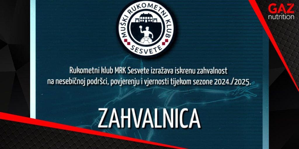 GAZ Nutrition s ponosom ističe partnerstvo s MRK Sesvete