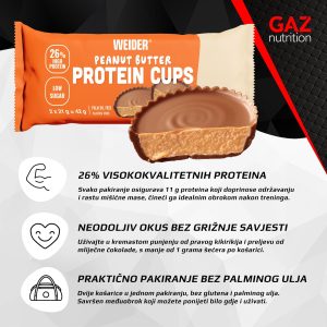Weider 26% Protein Cups Peanut Butter - Slika 2