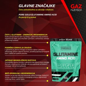 Pure Gold Glutamine Amino Acid - Slika 3