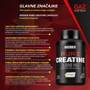 Weider Pure Creatine Capsules - Slika 3
