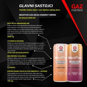 MaxiNutrition MaxFive EAA/BCAA Energy Drink - Slika 5