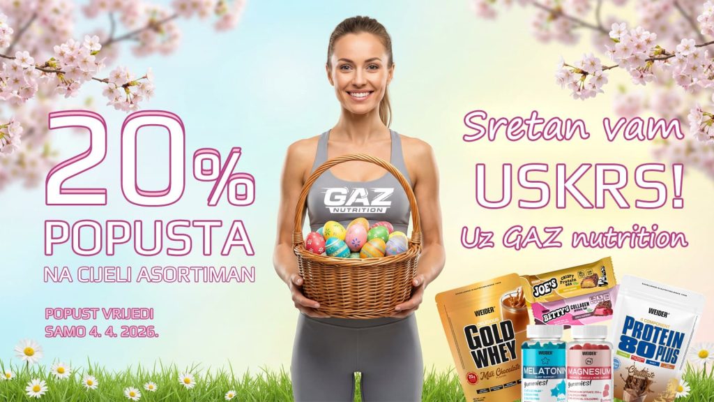 Proslavite Uskrs uz GAZ Nutrition: Poklanjamo Vam 20% popusta!