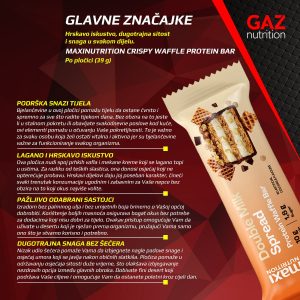 MaxiNutrition Crispy Waffle Protein Bar - Slika 3