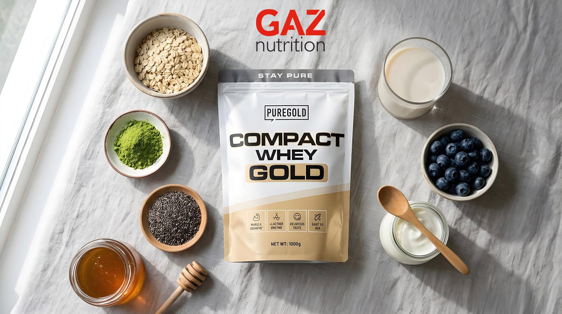 Proteinske overnight zobene pahuljice s matchom