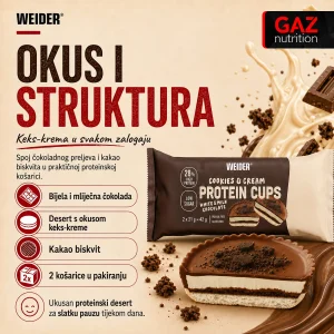 Weider 28% Protein Cups Cookies & Cream - Slika 4
