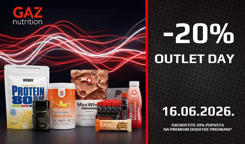 Ostvarite -20% popusta na cjelokupan GAZ Nutrition asortiman! ⚡