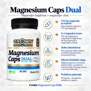 Crown Health Nutrition Magnesium Caps Dual - Slika 2