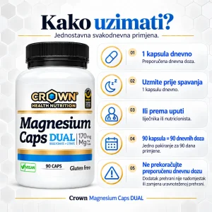 Crown Health Nutrition Magnesium Caps Dual - Slika 5
