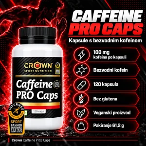 Crown Sport Nutrition Caffeine Pro Caps - Slika 2