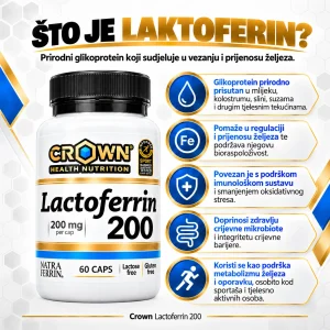 Crown Health Nutrition Lactoferrin 200 - Slika 3
