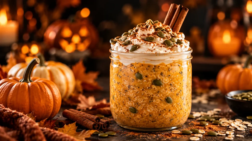 Pumpkin Protein Overnight Oats – proteinske zobene pahuljice s bundevom